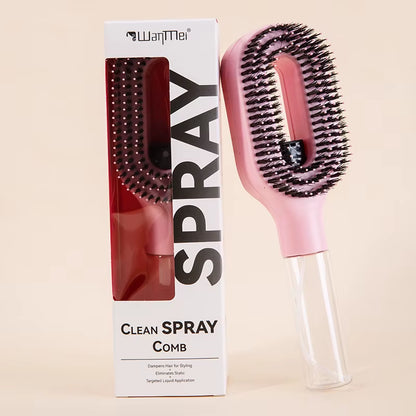 WANMEI 2-In-1 Multi-Functional Spray Bottle Comb,Christmas Gift,Wet Dry Scalp Massage Bristle Comb,Salon Fluffy Modeling Comb