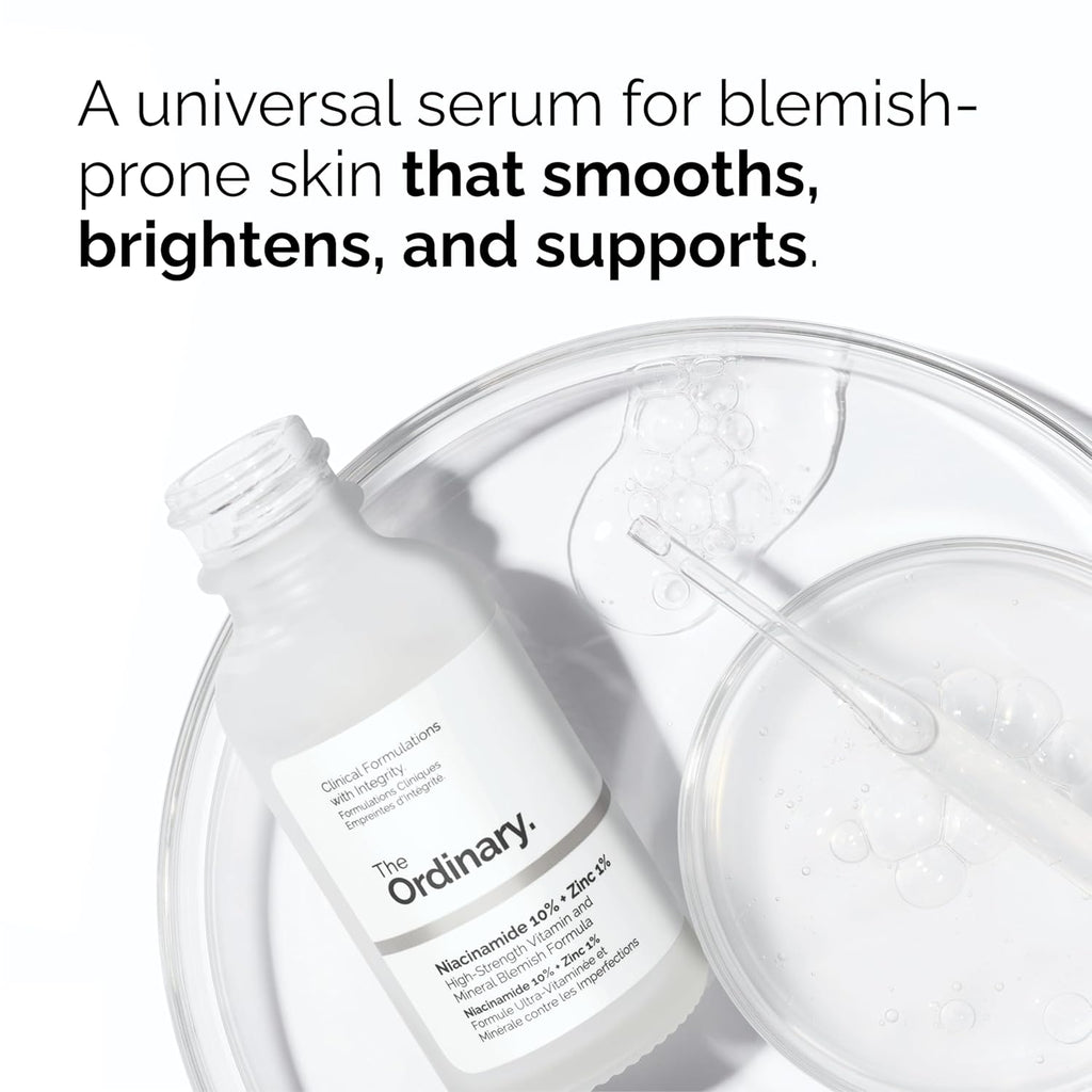 Skin Support Basics Duo - Skin Care Bundle Set for All Skin Types- Hyaluronic Acid 2% + B5 1 Fl Oz, Niacinamide 10% + Zinc 1% 1 Fl Oz